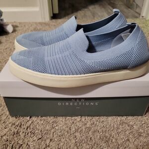 New Directions Blue Slip-On Sneakers